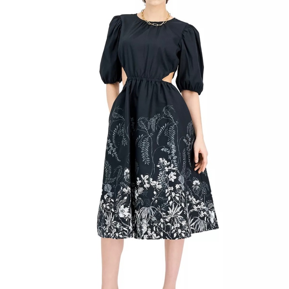 INC International Concepts Cotton Side-Cutout Women’s Dress, NWT